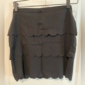 Nine Britton - Black Scalloped Skirt - Size Small